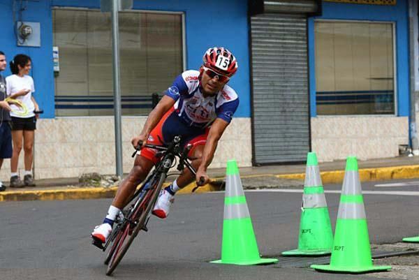The green cones marked the turn.
