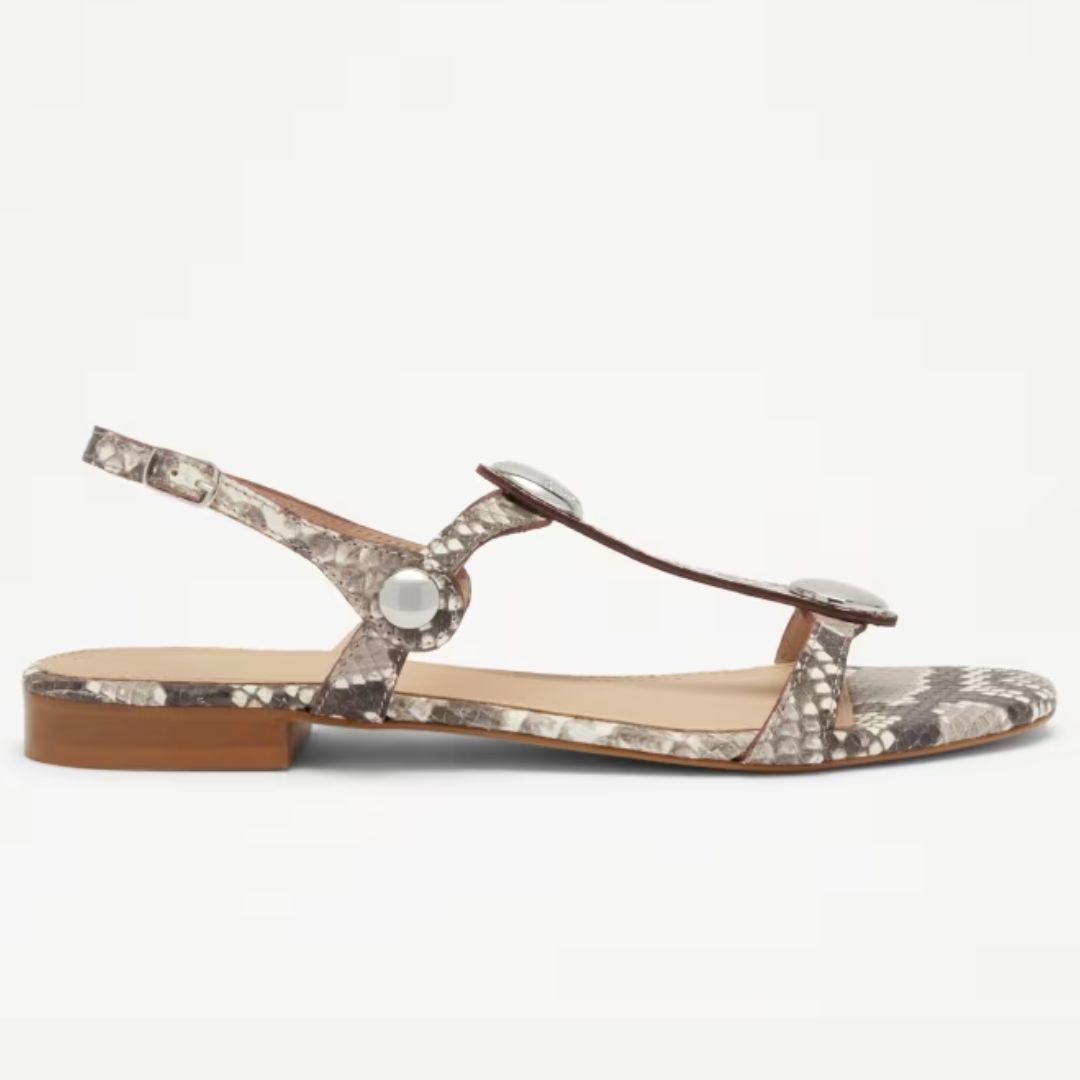 Russell & Bromley Snake Print Sandals
