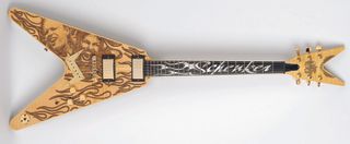 A Schenker Brothers signature Dean V guitar