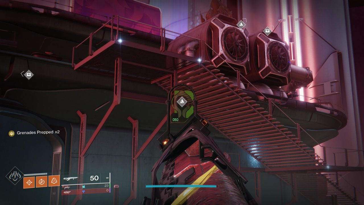Destiny 2 Cloud Accretions - Resource symbol through the wall