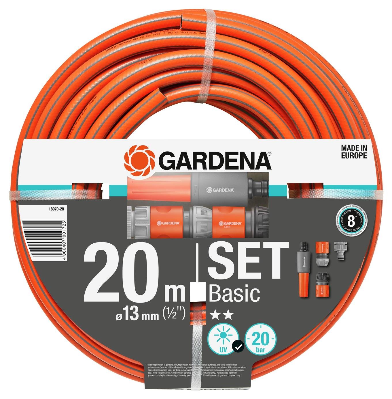 Gardena 13mm Basic Hose Set