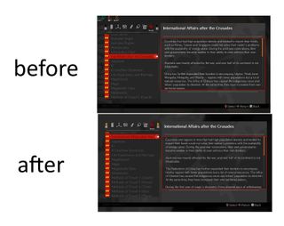 A comparison of text pre- and post-update
