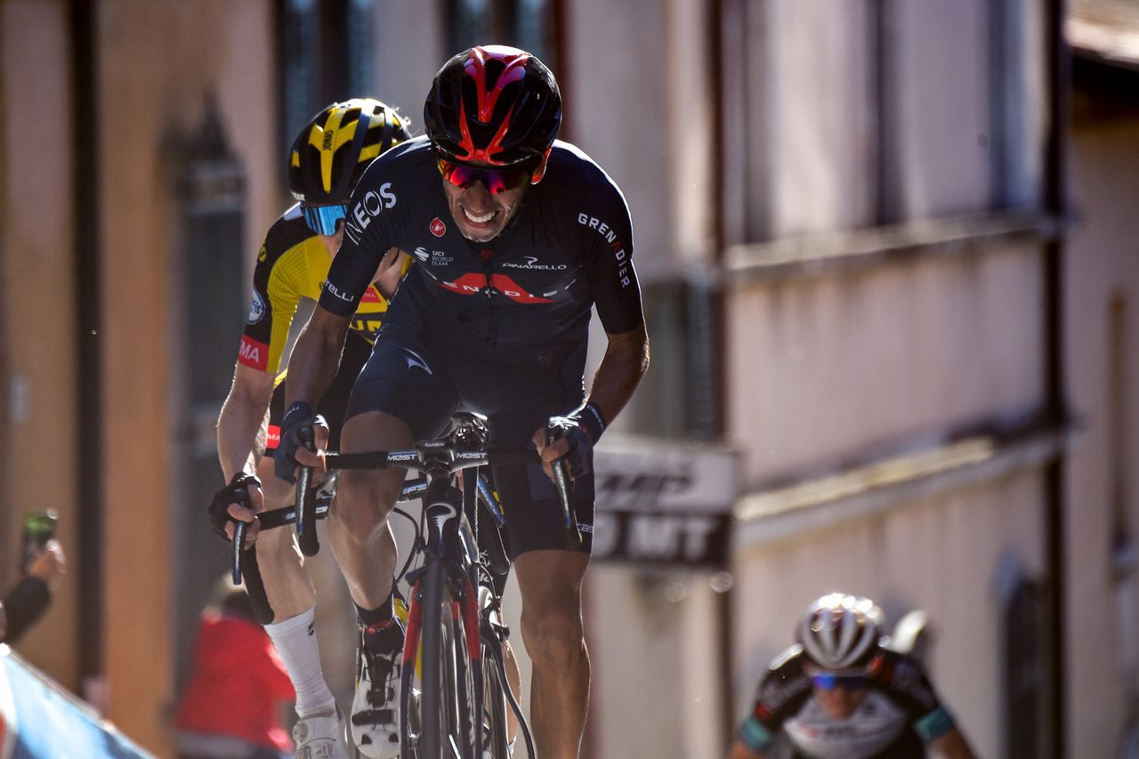 Settimana Internazionale Coppi e Bartali 2021 36th Edition 2nd stage Riccione Sogliano al Rubicone 163 km 24032021 Ivan Ramiro Sosa COL Ineos Grenadiers Jonas Vingegaard DEN Jumbo Visma photo Dario BelingheriBettiniPhoto2021
