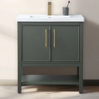 Jewell 30'' Single Bathroom Vanity with Ceramic Top