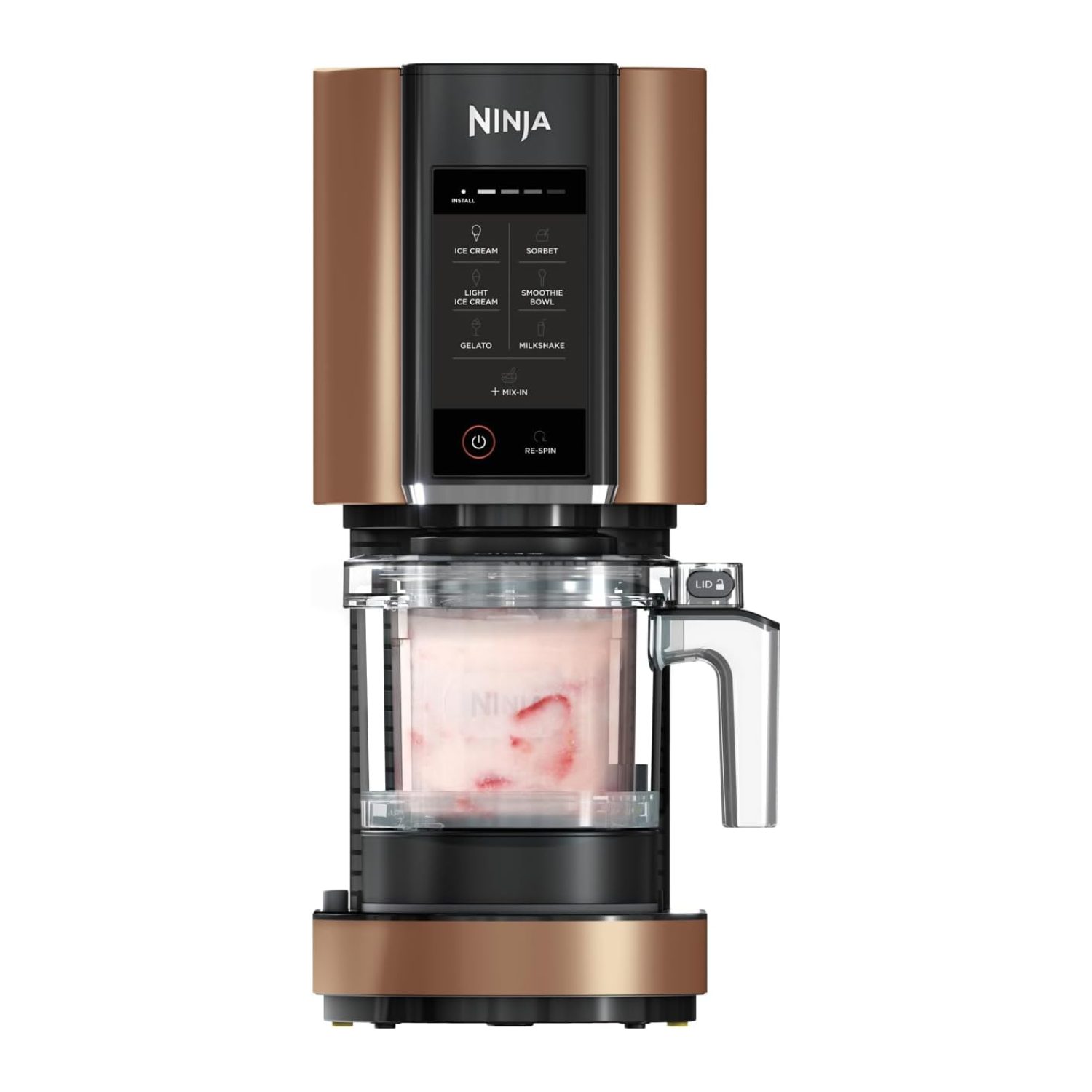 A copper and black NINJA CREAMi machine