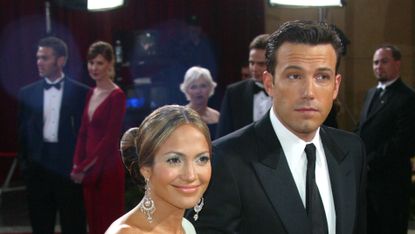 jennifer lopez and ben affleck during the 75th annual academy awards arrivals at the kodak theater in hollywood, california, united states photo by dan macmedanwireimage