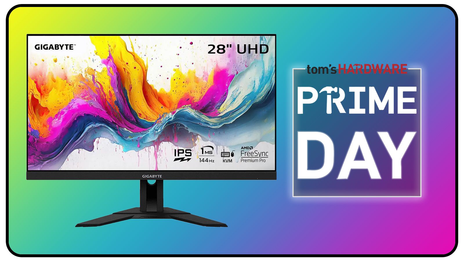 Gigabyte M28U 28-inch 4K gaming monitor's $270 discount to an all
