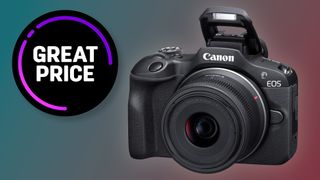 Canon EOS R100 with the text "Great Price"