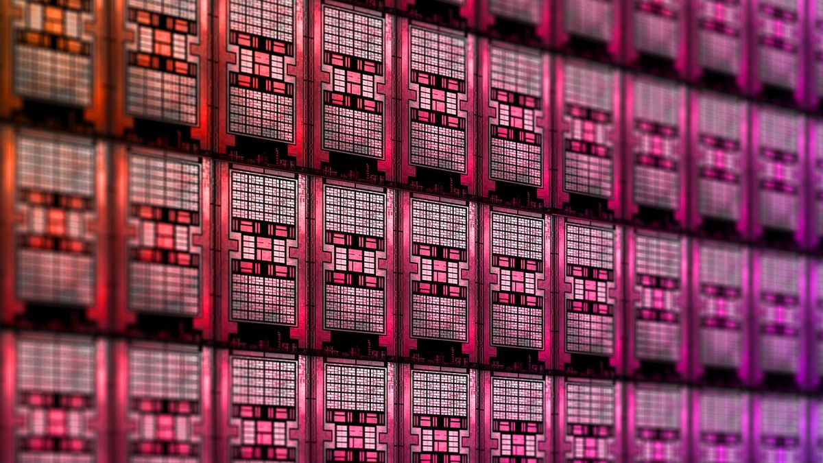 AMD RDNA 2 GPUs edited side-by-side with pink hue