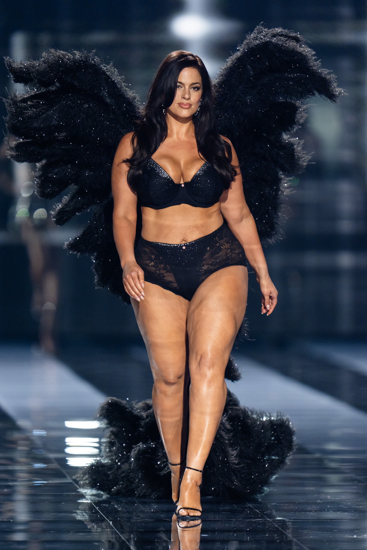 NEW YORK, NEW YORK - OCTOBER 15: Ashley Graham walks the runway during the Victoria&#039;s Secret Fashion Show at Steiner Studios on October 15, 2025 in New York City.