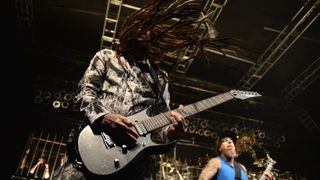 Brian “Head” Welch performs with Korn at the Roseland Ballroom in New York City on September 27, 2013