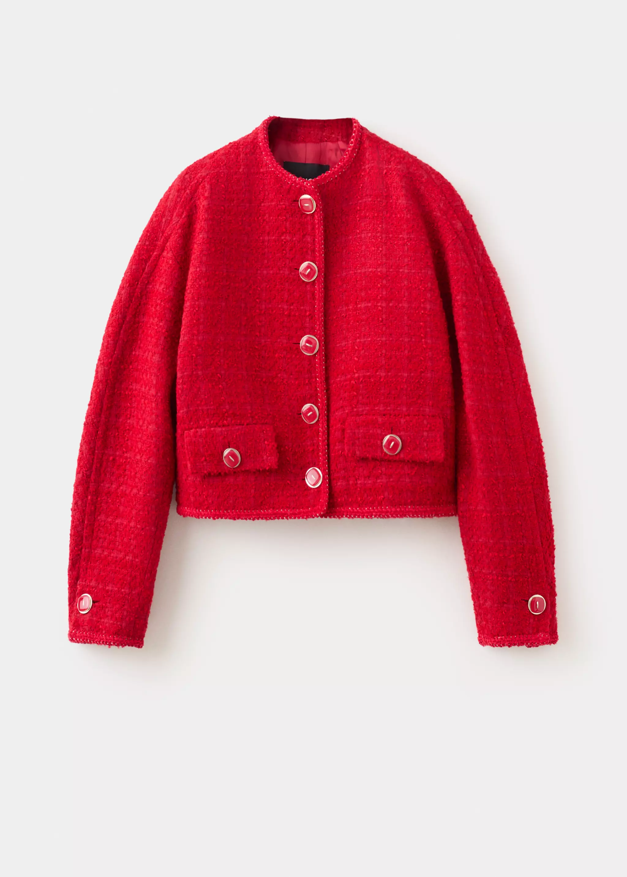 Tweed Jacket With Jewel Buttons - Women | Mango Usa
