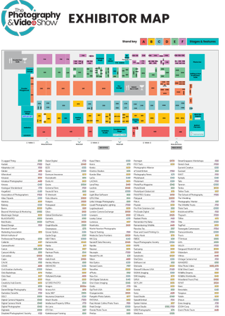 Photography & Video Show 2025 map and exhibitor locator