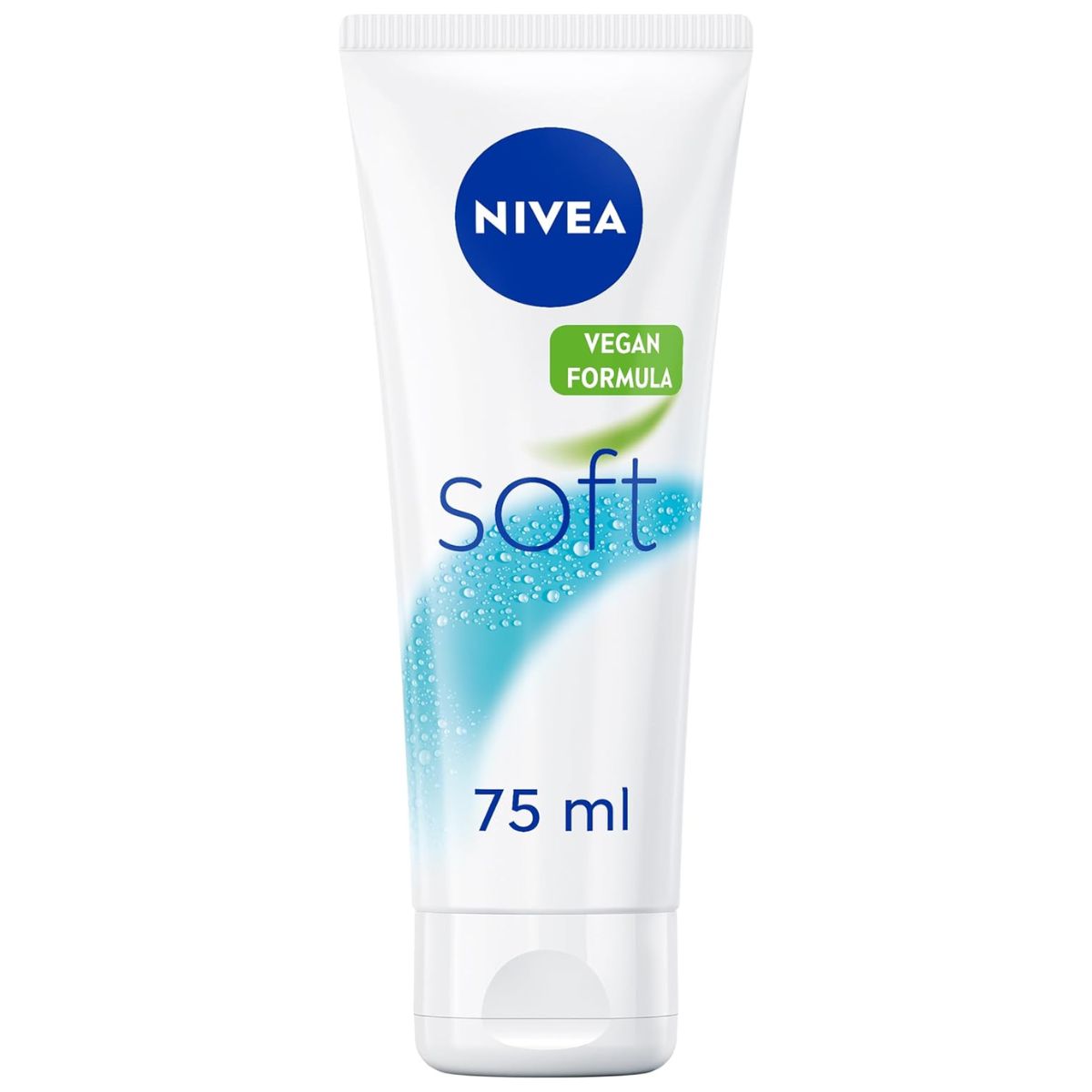 Nivea Soft Moisturising Cream (75ml), 48h Moisturising Cream for Face, Body and Hands With Vitamin E and Jojoba Oil, Hand Cream Moisturises Deeply, Vegan Formula Day Cream