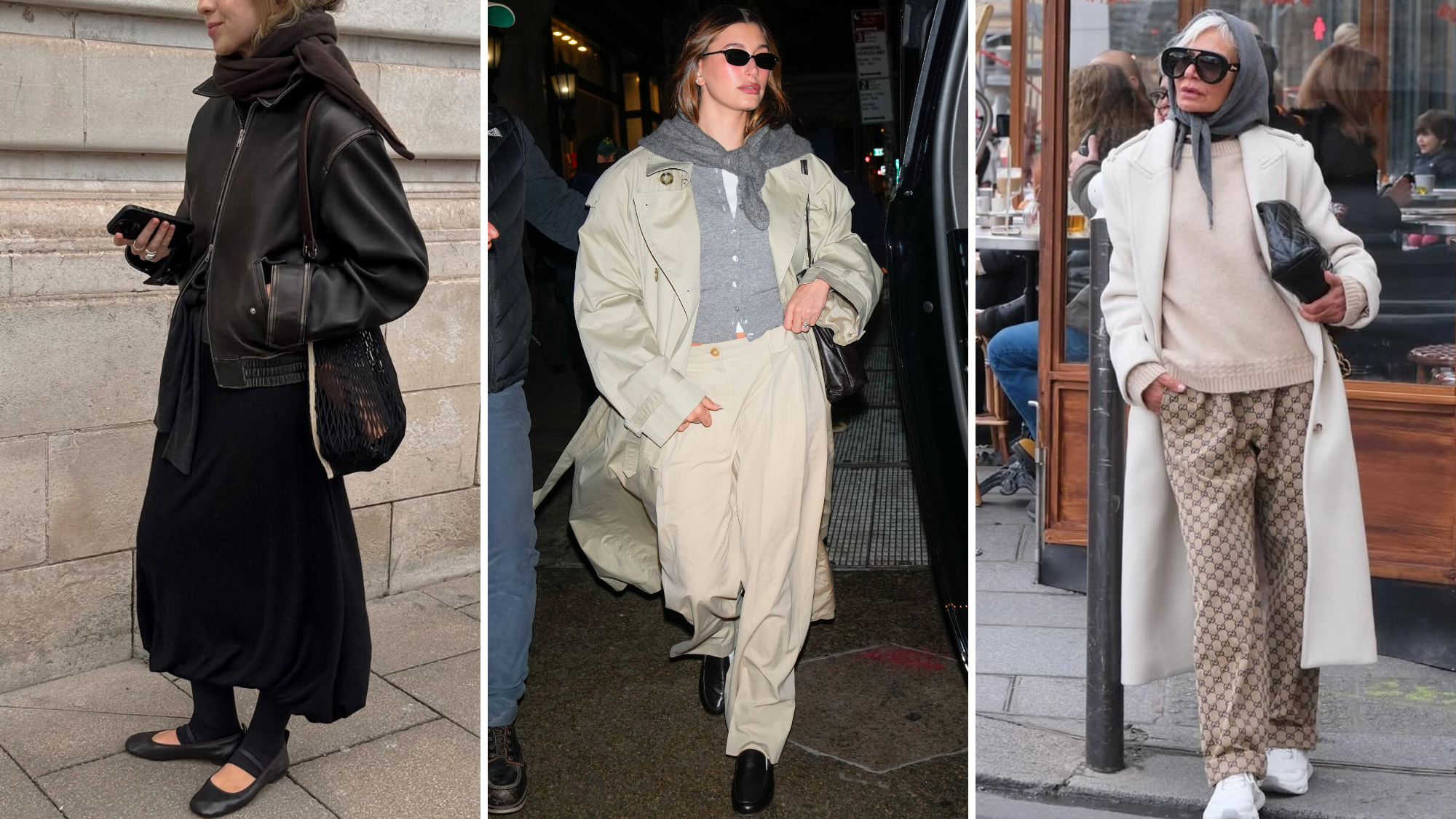 influencers wearing triangle scarf