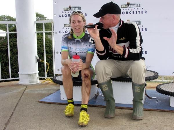 Mo Bruno Roy talks with Richard Freis after her crash.