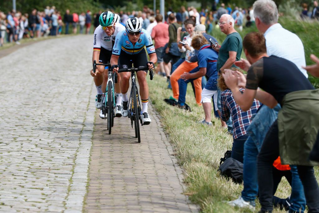 Yves Lampaert (Belgium) leads the breakaway