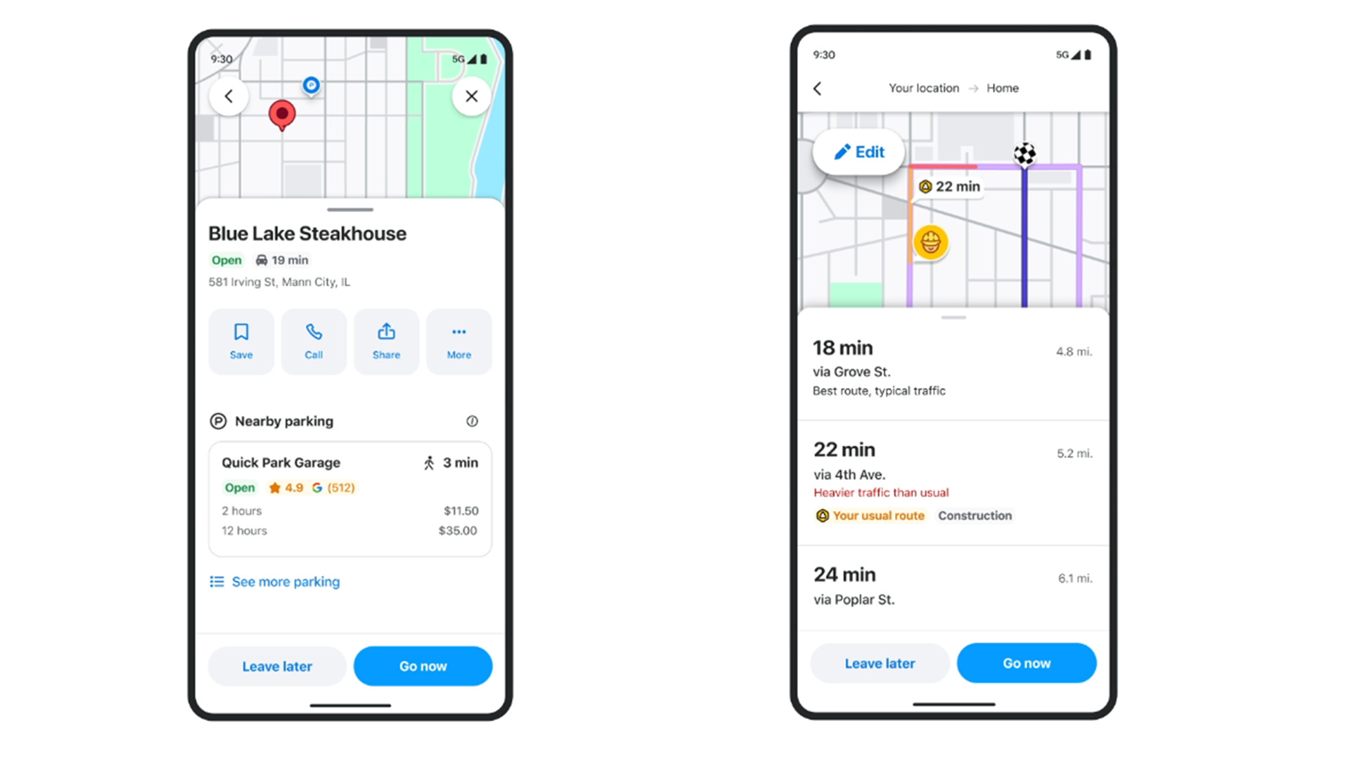 Waze's new parking garage feed and alternative routes tool