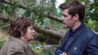 BRENDA BLETHYN as Vera Stanhope and KENNY DOUGHTY as DS Aiden Healy.