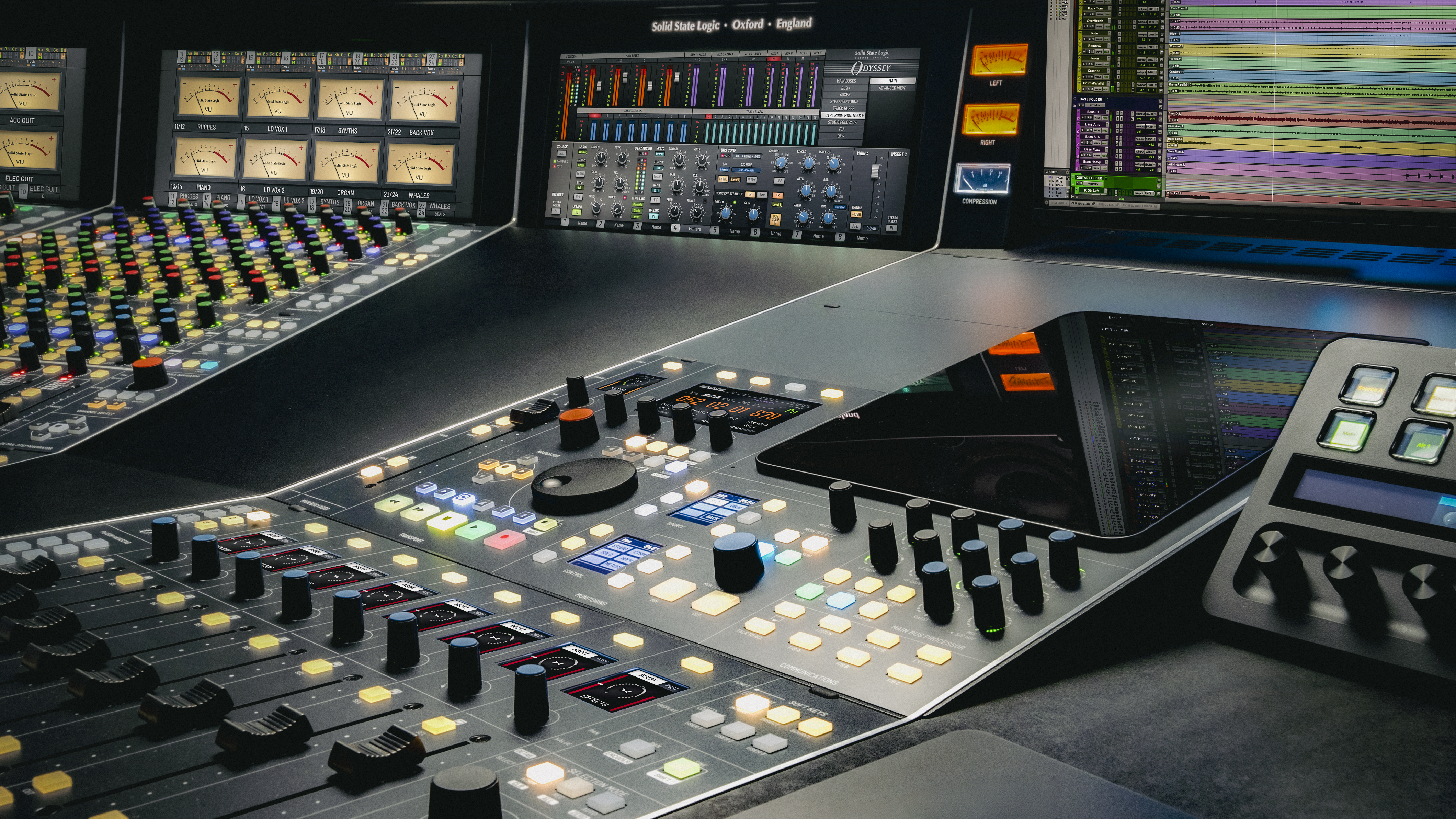 Check out the new large-format recording and mixing console from SSL. 
