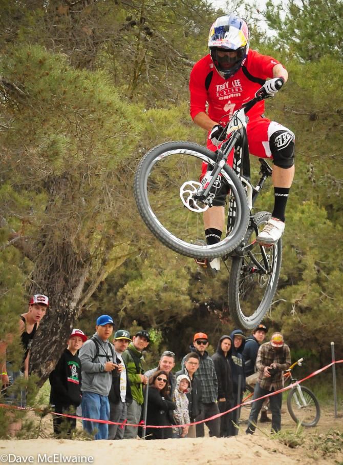 A Troy Lee riders delights the crowd
