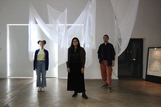 exhibitors ream posing at Glasgow architecture fringe 2021 exhibition