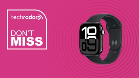 The Apple Watch Series 10 on a pink background with text saying Don't Miss next to it.