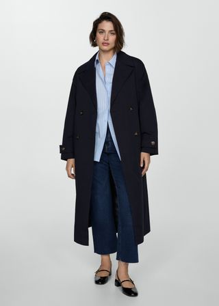 Double-Breasted Trench Coat - Women | Mango Usa