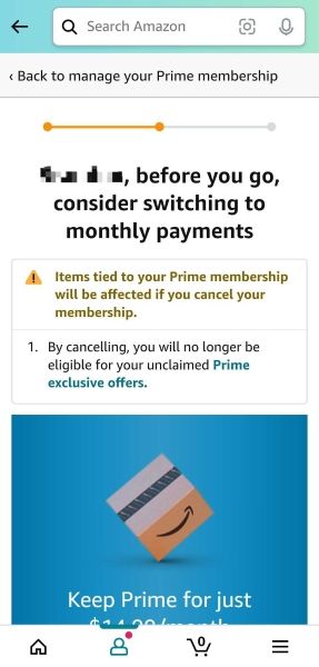 Canceling Amazon Prime