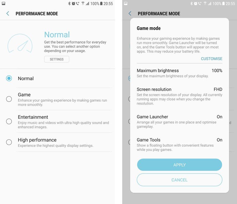 Performance mode