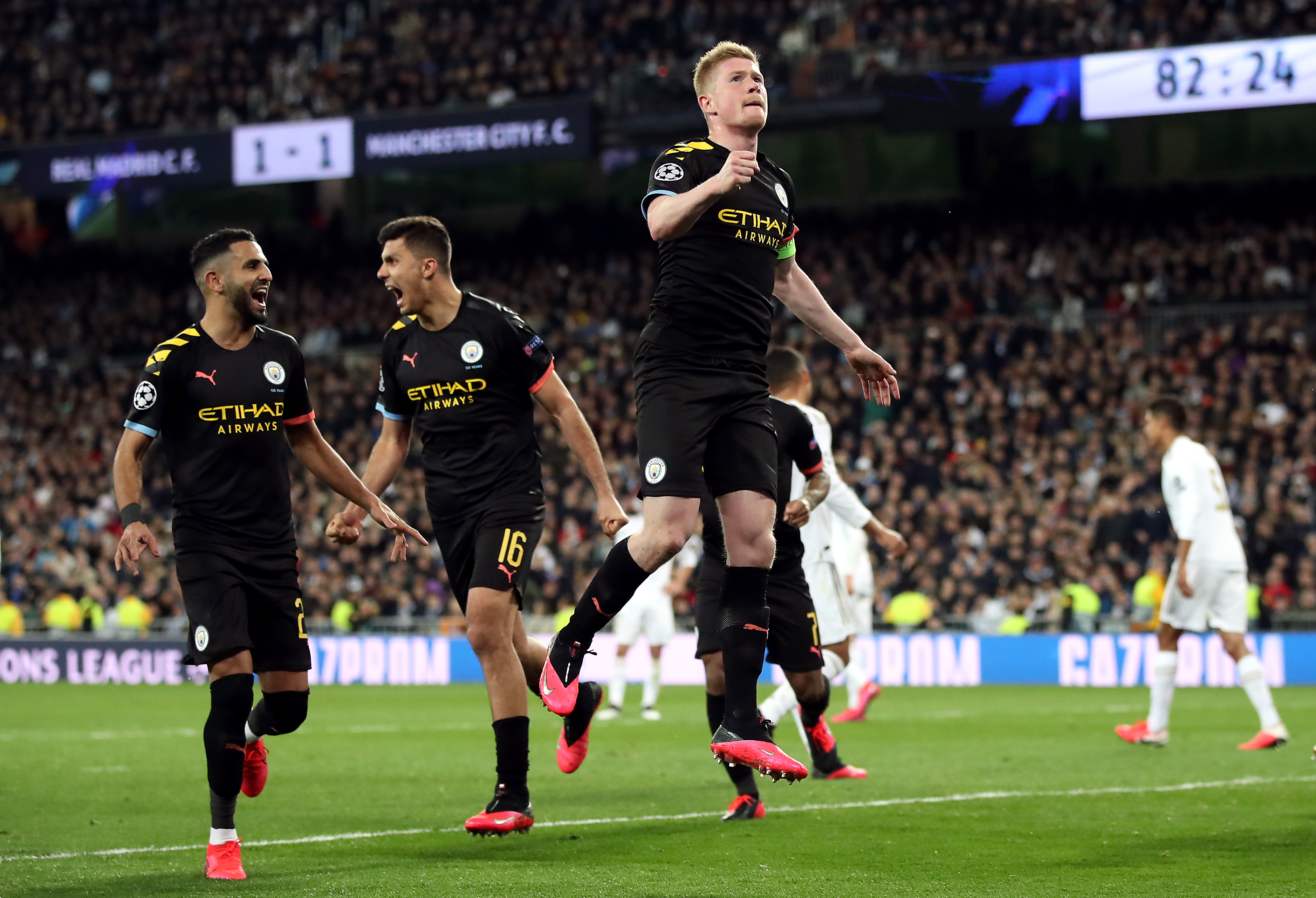 Manchester City came from a goal down to beat Real Madrid in February (Nick Potts/PA)