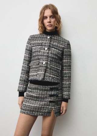 Tweed Jacket With Metal Buttons - Women | Mango Usa