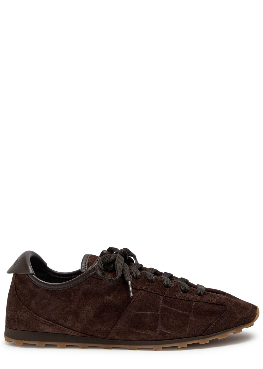 Les Tennis Textured Suede Sneakers