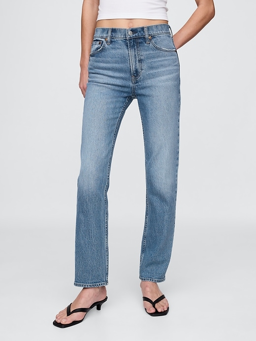 High Rise &amp;rsquo;90s Slim Straight Jeans