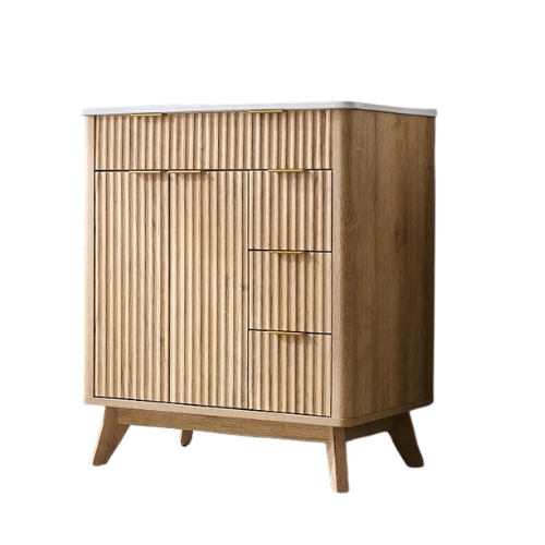 Amazon, Fluted Bathroom Vanity with Ceramic Sink