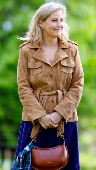 Sophie, Duchess of Edinburgh watches the International Carriage Driving Grand Prix on day 4 of the 2024 Royal Windsor Horse Show