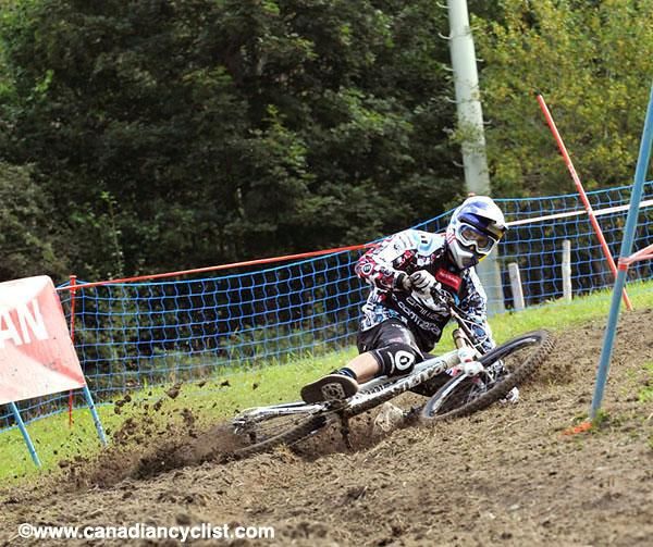 Gee Atherton washes out on a corner