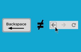 Backspace key in browsers erases work