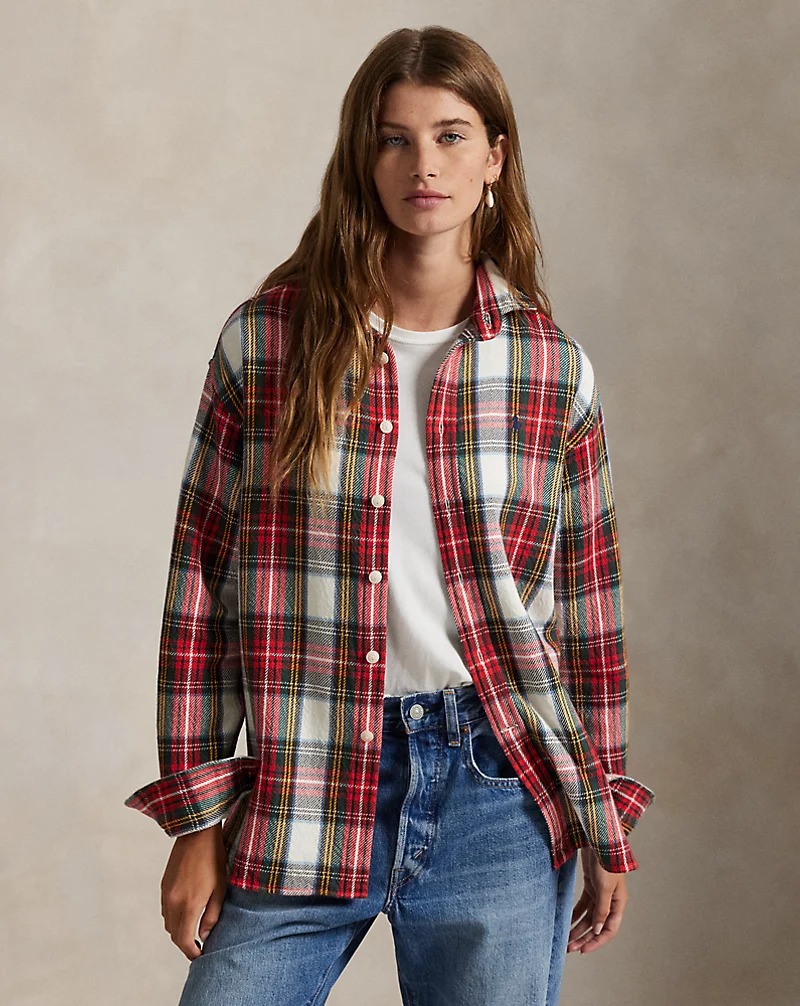 Ralph Lauren, Relaxed Fit Plaid Cotton Twill Shirt