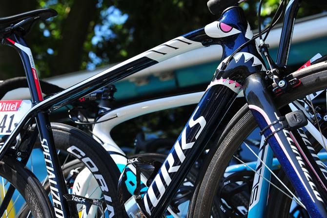 Vincenzo Nibali got a special shark motif for his Tour de France machine.