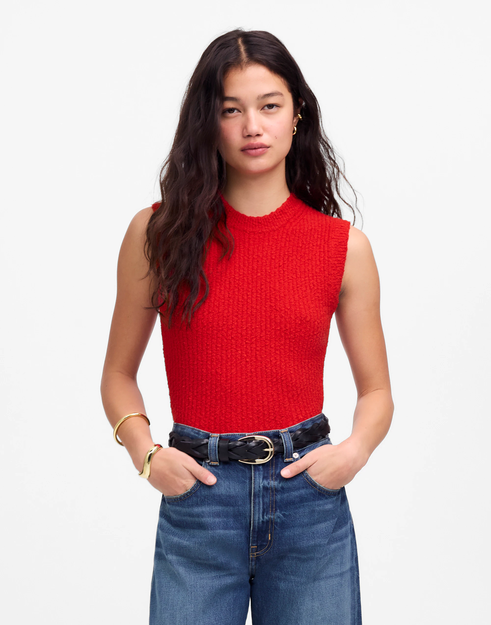 Bouclé-Knit Sweater Tank