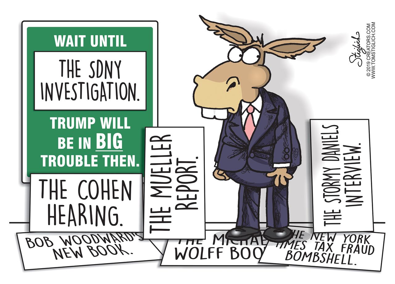 Political Cartoon U.S. Trump Mueller Report Cohen Hearing SDNY Investigation Scandals&amp;amp;nbsp;