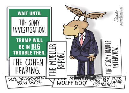 Political Cartoon U.S. Trump Mueller Report Cohen Hearing SDNY Investigation Scandals&nbsp;