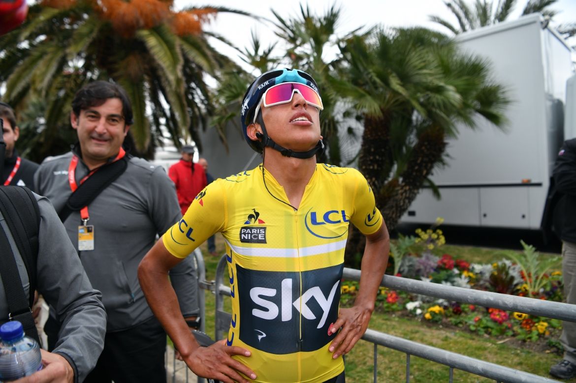 A happy and relieved Egan Bernal