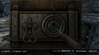 Redesigned lockpicking thanks to one of the best Skyrim mods, JS Lockpicking UI