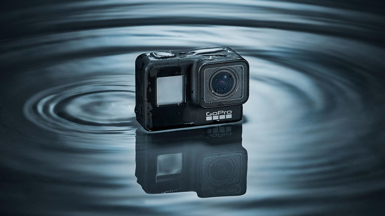 GoPro Hero7 Black in a pool of water