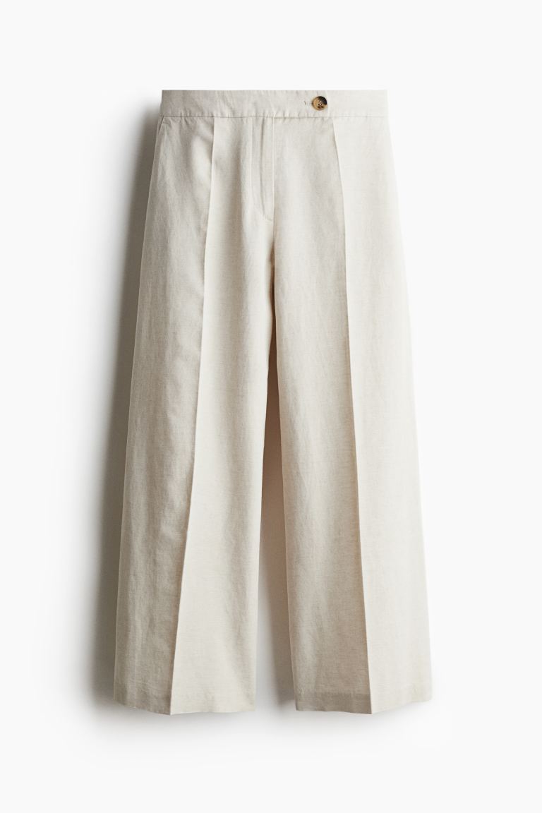Tailored Linen-Blend Trousers