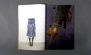 The ﻿book can be is flipped over and turned upside down to showcase either menswear or womenswear, depending on which way the book is opened first.