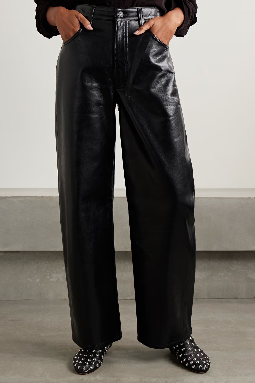 Citizens of Humanity Ayla Baggy recycled-leather wide-leg pants