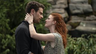 Theo James and Rose Leslie embrace in The Time Traveler's Wife